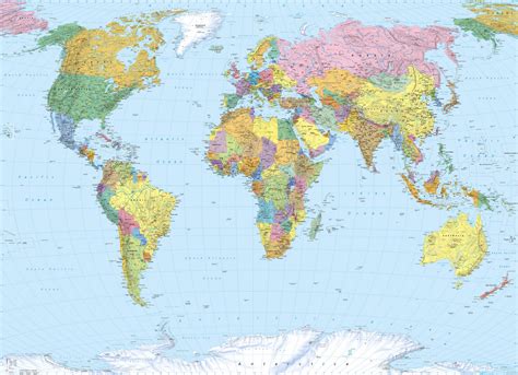 Fototapeta Premium World Political Map Vector Individual States My