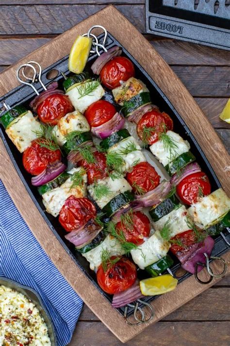 Grilled Sea Bass Kebabs With Skordalia And Grilled Feta Recipe Recipes How To Cook Potatoes