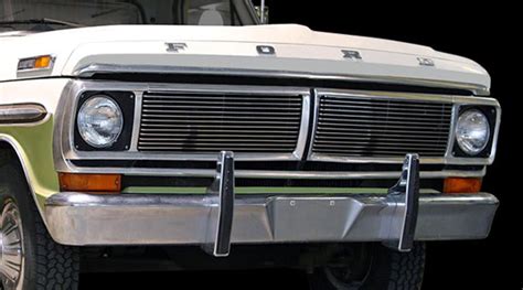 1970 72 Ford F 100 And F 250 Billet Grille Insert 2 Piece Cw Grilles