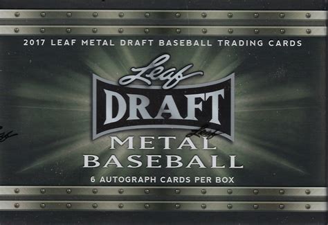 Submitted 1 year ago by maylormoon. 2017 Leaf METAL Draft Baseball Sealed HOBBY BOX (6 Autos ...