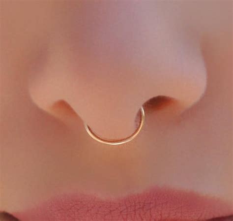 Thick Septum Ring Nose Ring Septum Hoop Septum Piercing Etsy Septum Jewelry Faux Septum