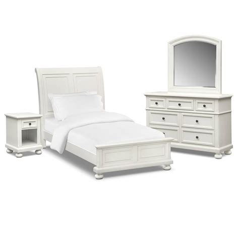 Hanover Youth 6 Piece Full Sleigh Bedroom Set With Nightstand Dresser