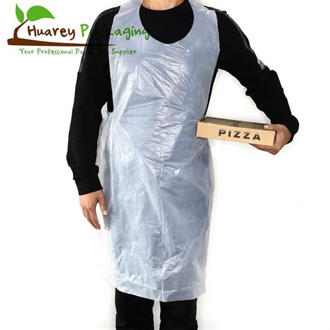 White Polythene Hdpe Ldpe Disposable Plastic Aprons With Folded Bag On Roll China Disposable