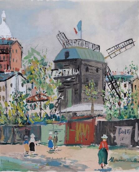 Lot Art Maurice Utrillo 1883 1955 Le Moulin De La Galette Montmartre