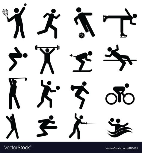 Olympic Sport Icons Royalty Free Vector Image Vectorstock