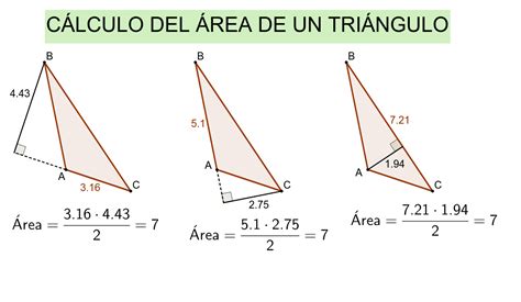 Cálculo Del área De Un Triángulo Geogebra