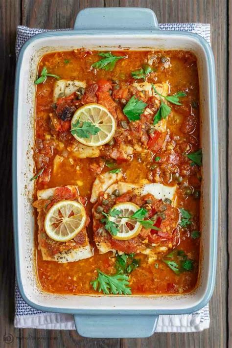 Mediterranean Baked Fish Recipe With Tomatoes And Capers Video