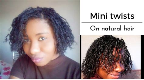 Mini Twists On Shortmedium Length Natural Hair Happys Curls Youtube
