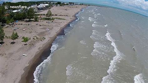 Stunning Drone Footage Of Lake Erie On A Windy Day Video Dailymotion