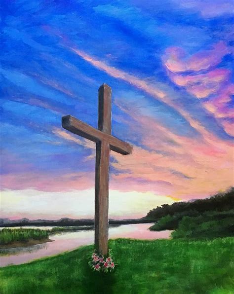 Cross Painting By Heather Gillmer Fine Art America