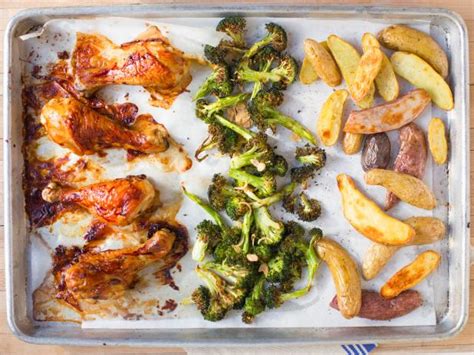 Nothing against it, but sometimes we need a break from the added calories and saturated fat. Glazed Chicken and Broccoli Sheet Pan Dinner Recipe | Food ...