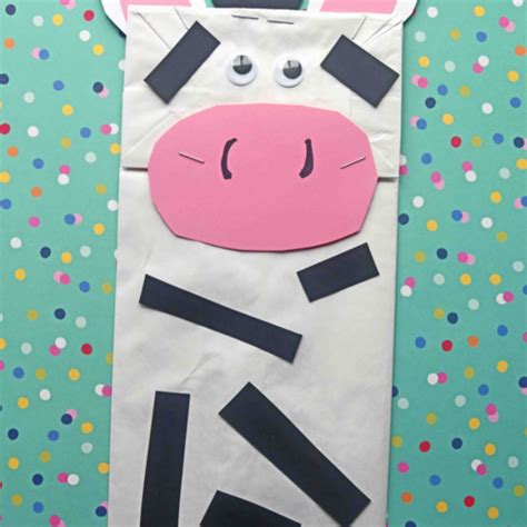 Paper Bag Zebra Puppet Craft