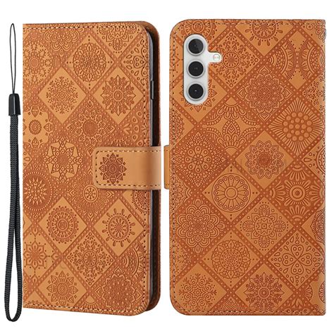 Wholesale Pu Leather Ethnic Style Pattern Imprinted Wallet Case Full