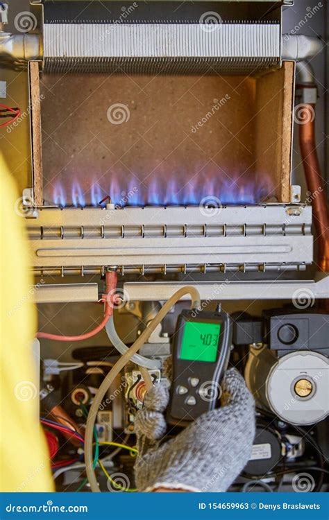 Maintenance Repair Adjustment Gas Heater Master Service Stock Image