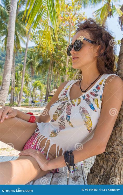 Beautiful Slender Girl In Bikini Stock Image Image Of Person Thailand 98144851