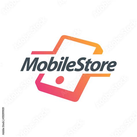 Mobile Phone Logo Creative Design Mobile Accessories Stock Image