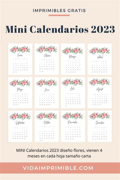 Calendarios 2023 Para Imprimir Pdf Gratis Vida Imprimible