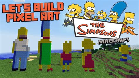 Let S Build Minecraft Simpsons Pixel Art Youtube Hot Sex Picture