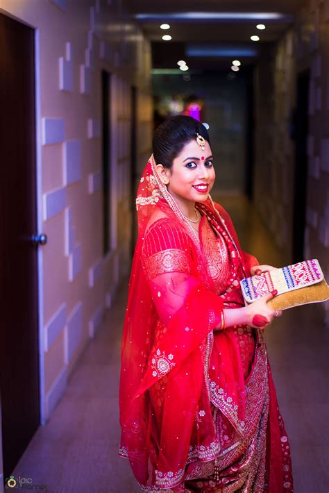 Real wedding stories, wedding planning, wedding planning and ideas, wedding venues. Bridal Portrait While Ceremony Rituals.. #bridal portrait #bengali bride #bridal jewellery # ...