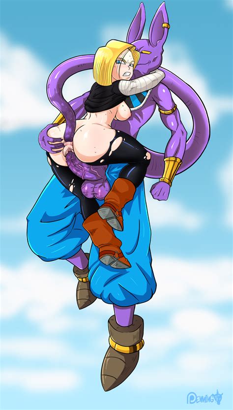 Android 18 Beerus Dragon Ball Dragonball Z Artist Request Highres 1girl Anal Anal Object