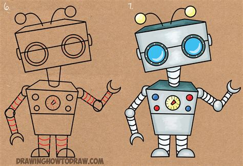 Home » drawing tutorials » electronics » how to draw a robot for kids. How to Draw a Cartoon Robot from Letter E Shape Easy ...