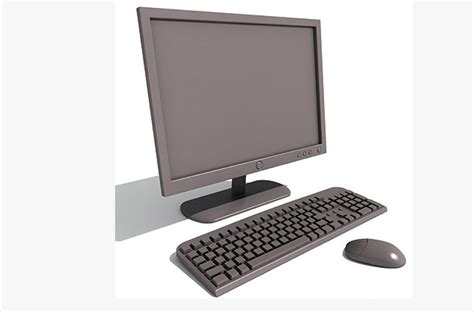 Lcd Monitor Keyboard Mouse 3d Model Cgtrader