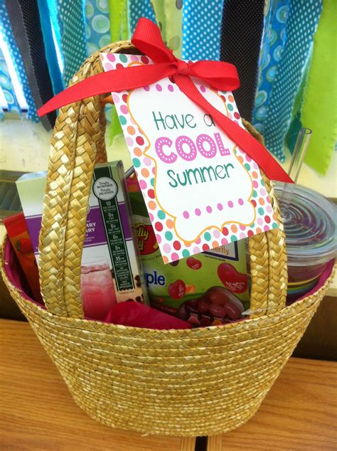 Many of us are enjoying the perks of the season by going on vacation, lounging pool side basket easter kids giveaway tools easter baskets diy easter decorations easter crafts diy cool things to make. Have a "Cool" summer gift basket idea: reusable tumbler ...