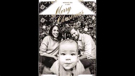 The picture shows archie gazing adorably into the camera on his hands and knees. Meghan Markle And Prince Harry christmas card with Baby ...