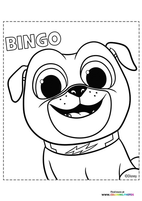 Bluey Bingo Coloring Pages For Kids