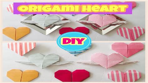 Diy Origami Hearts Youtube