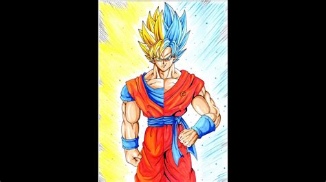 Drawing Goku Super Saiyan Super Saiyan Blue Youtube