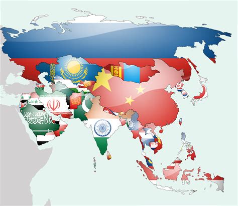 Asia Flag Map Asia Map European Map Trip Planning