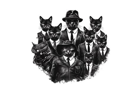 Svg Mafia Cat Boss Gangster Vector Graphic By Lofianimations · Creative