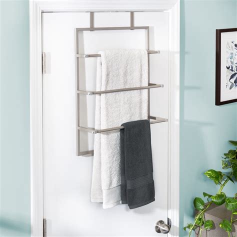 Bamboo over bath rack tidy bathroom storage stand tray bathtub shower caddy. Honey Can Do Steel Bath Over-the-Door Towel Rack & Reviews ...