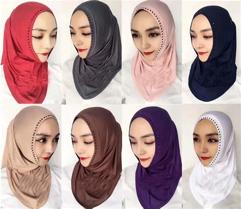 Women Cotton Scarf Shawl Hijab Muslim Long Headscarf Scarves Head Wraps
