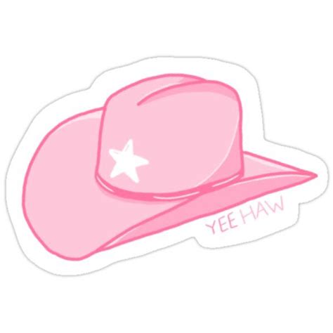 Pink Cowboy Hat Sticker By Pea Bee Pink Cowboy Hat Cowboy Hat