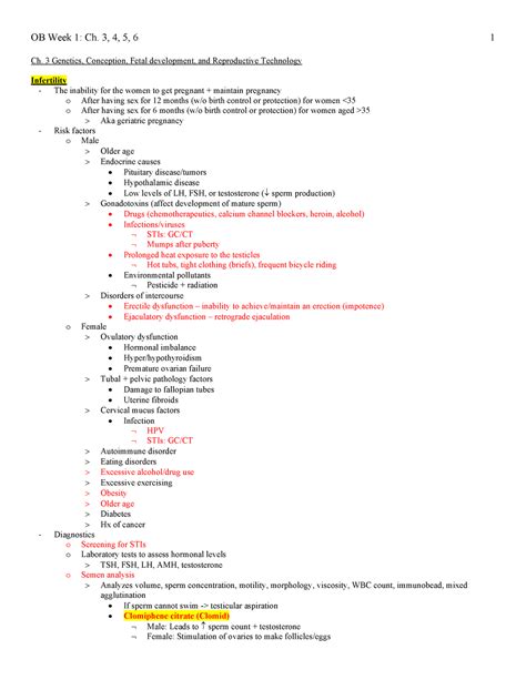 N306 OB Week 1 Notes GOOOOOOOOOOOOOOOOOOOD LUCK Ch 3 Genetics