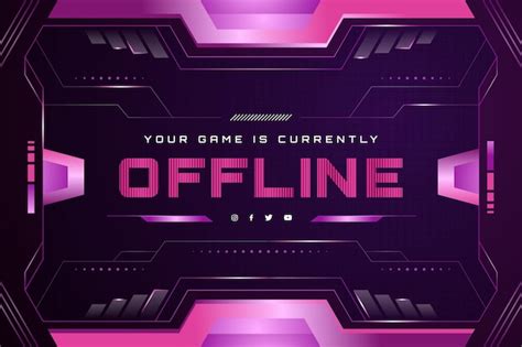 Free Vector Offline Twitch Banner Template