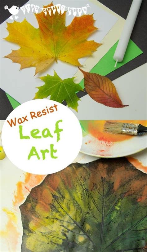 Wax Resist Leaf Art Kids Painting Crafts Kids Art Projects Fall Art