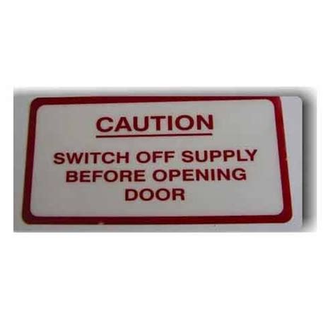 Caution—area in front of this electrical panel must be kept clear for 36 inches. Polycarbonate Caution Electrical Panel Label, For ...
