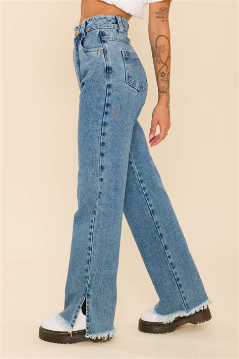 Calça Jeans Straight Leg Lauren Jeans Médio Knoten Jeans