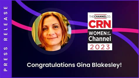 Gina Blakesley Named On Crns Women Of The Channel List Jitterbit