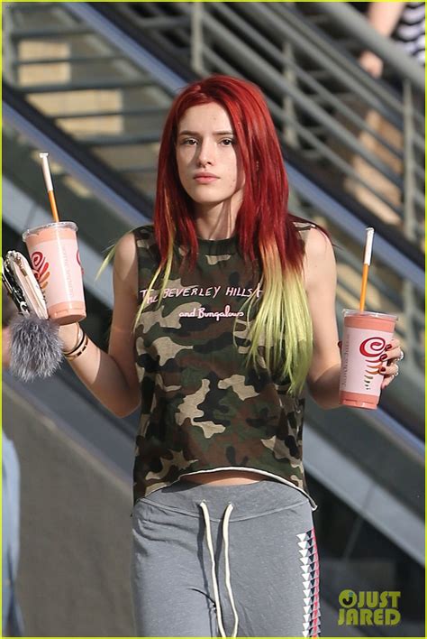 Bella Thorne Shows Off Her New Bright Red Green Hair Photo