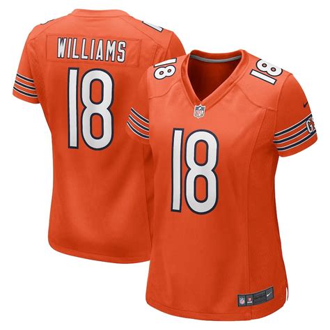 Women's Chicago_Bears Caleb Williams Orange Alternate 2024 NFL Draft