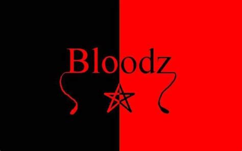 Bloodz And Star Behind Black And Red Blood Piru Knowledge