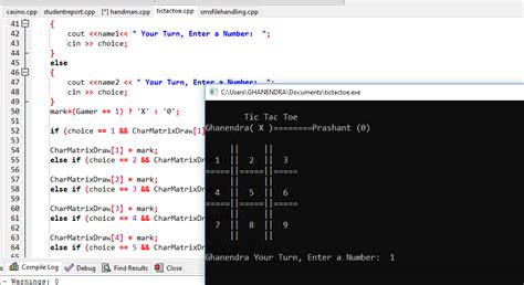Some advanced projects in c and c++: C++ Tic Tac Toe Game Project With Source Code