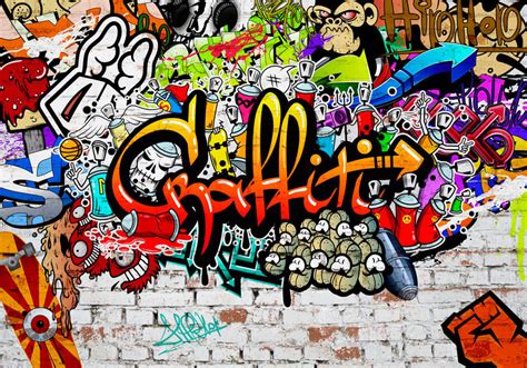 Graffiti Kids Photo Wallpaper Wall Mural Non Wovenself Adhesive F A