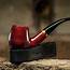 Classic Bent Smoking Pipe Tobacco 9mm Filter Wooden With 10 