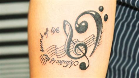 Cool Music Tattoo Design For Girls And Boys Black Poison