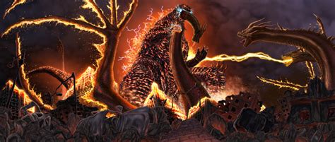 Hisha Maru Burning Godzilla Godzilla King Ghidorah Godzilla King